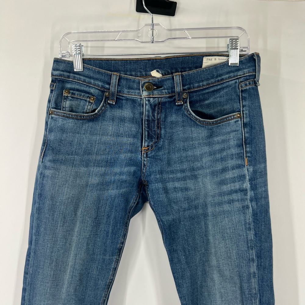Rag & Bone Dre Low-Rise Slim Boyfriend Jeans in Coopers - Picture 2 of 9